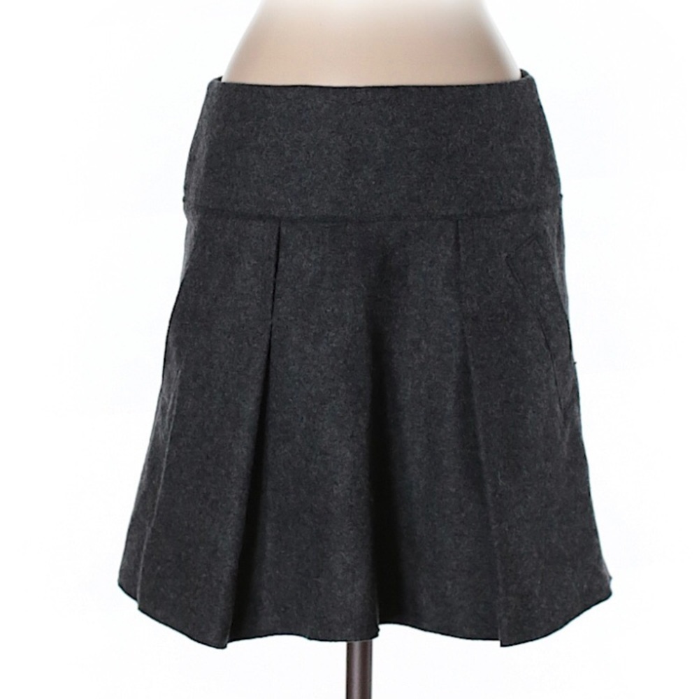 Vince Pleated Wool Skirt